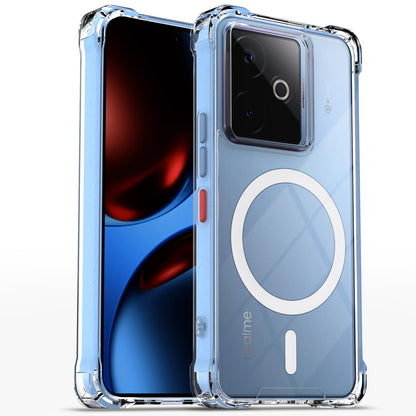 Pikkme Realme GT 7 5G / GT 7T 5G Mag-Safe Shockproof PC + TPU Back Cover (Transparent)