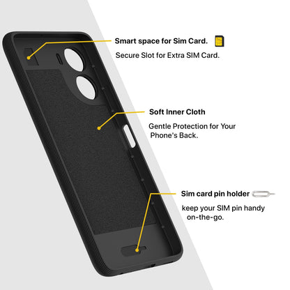 Pikkme Vivo Y16  Gencase Back Cover (Black)