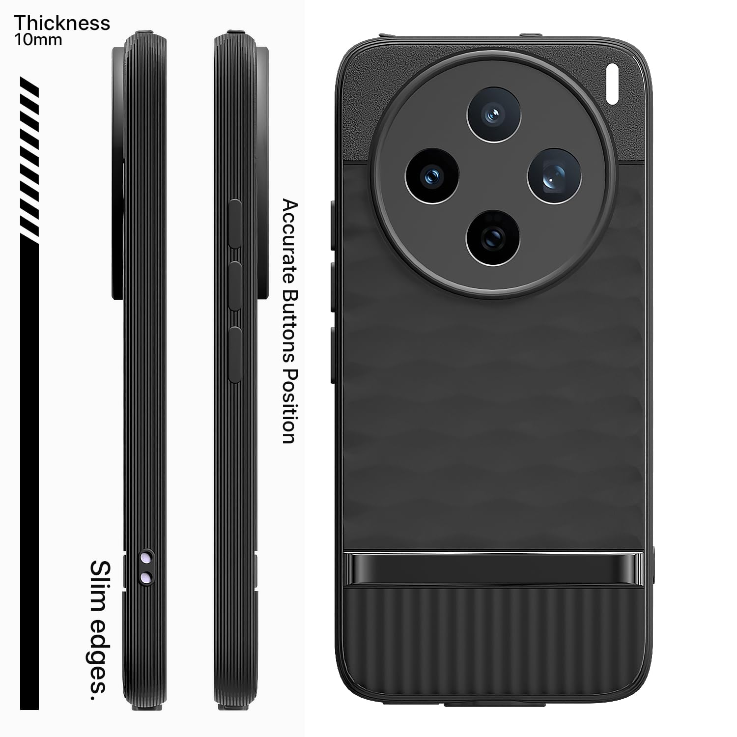 Black phone cover for Vivo X200T 5G – Pikkme – photo 3