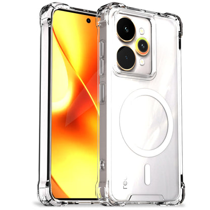 Transparent mag-safe MagSafe back cover for Realme 15 5G – Pikkme