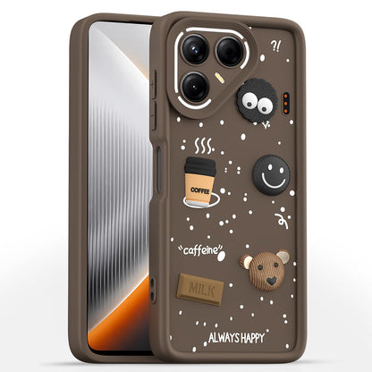 Pikkme Tecno Pova 7 5G/3D brown phone cover