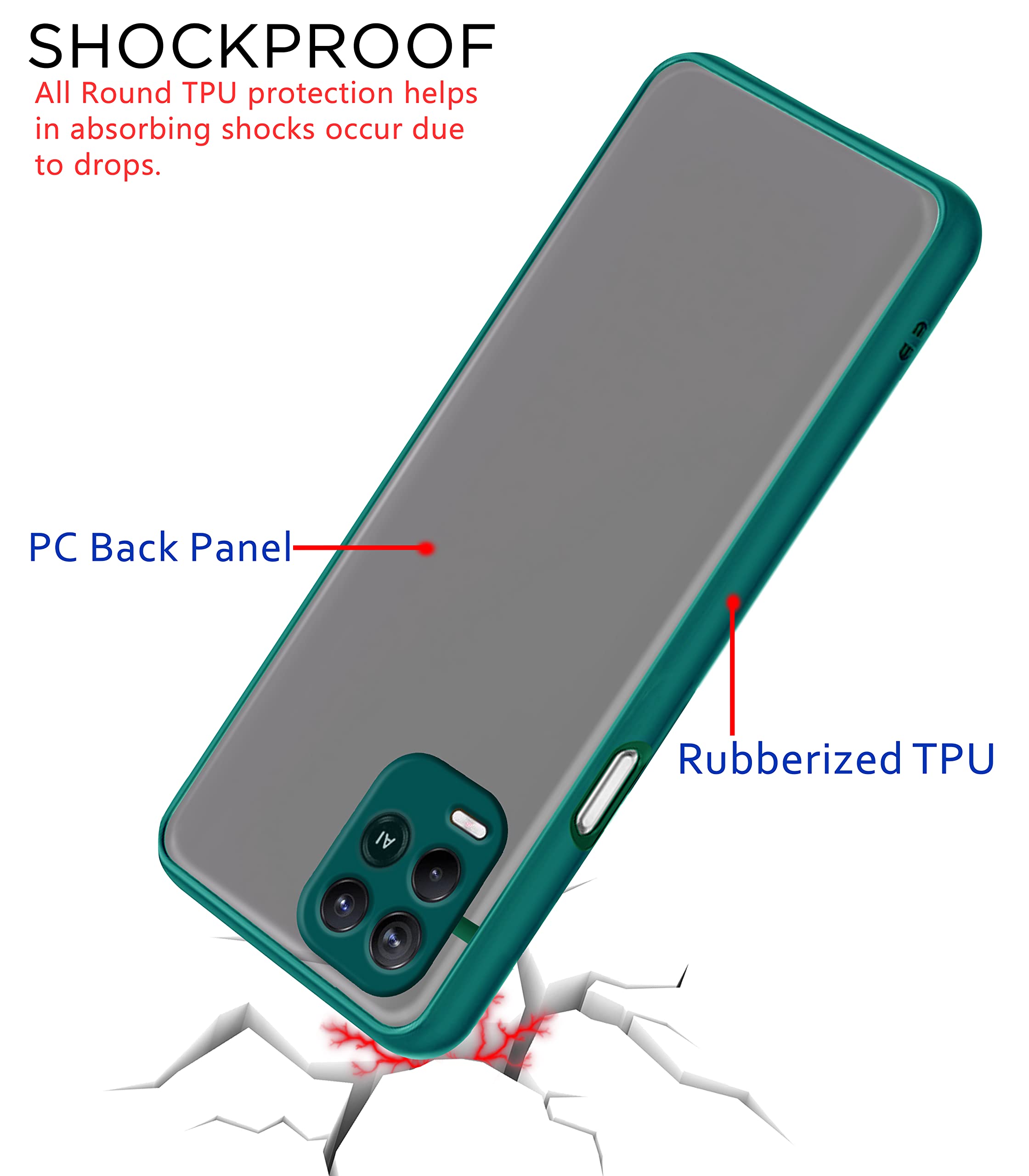 Pikkme Oppo A54 Hybrid green phone cover – photo 4