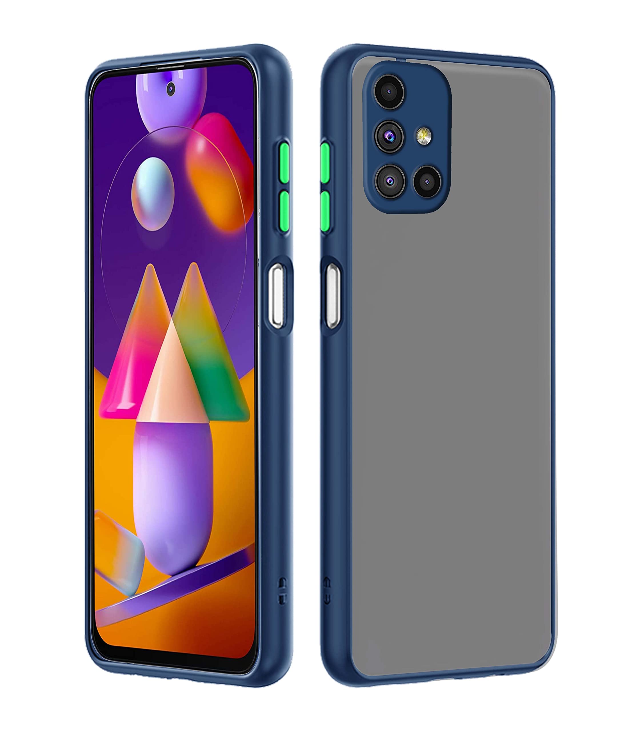 Pikkme blue Matte mobile cover for Samsung M31s