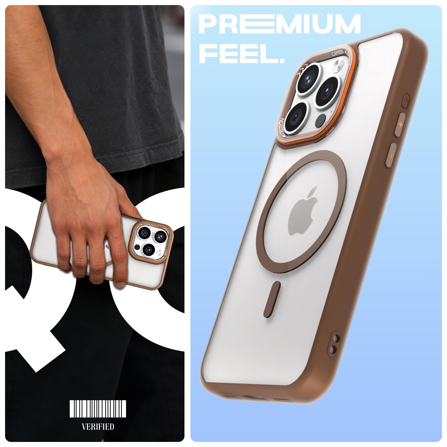 Pikkme brown mag-safe phone cover for iPhone 15 Pro Max – photo 2