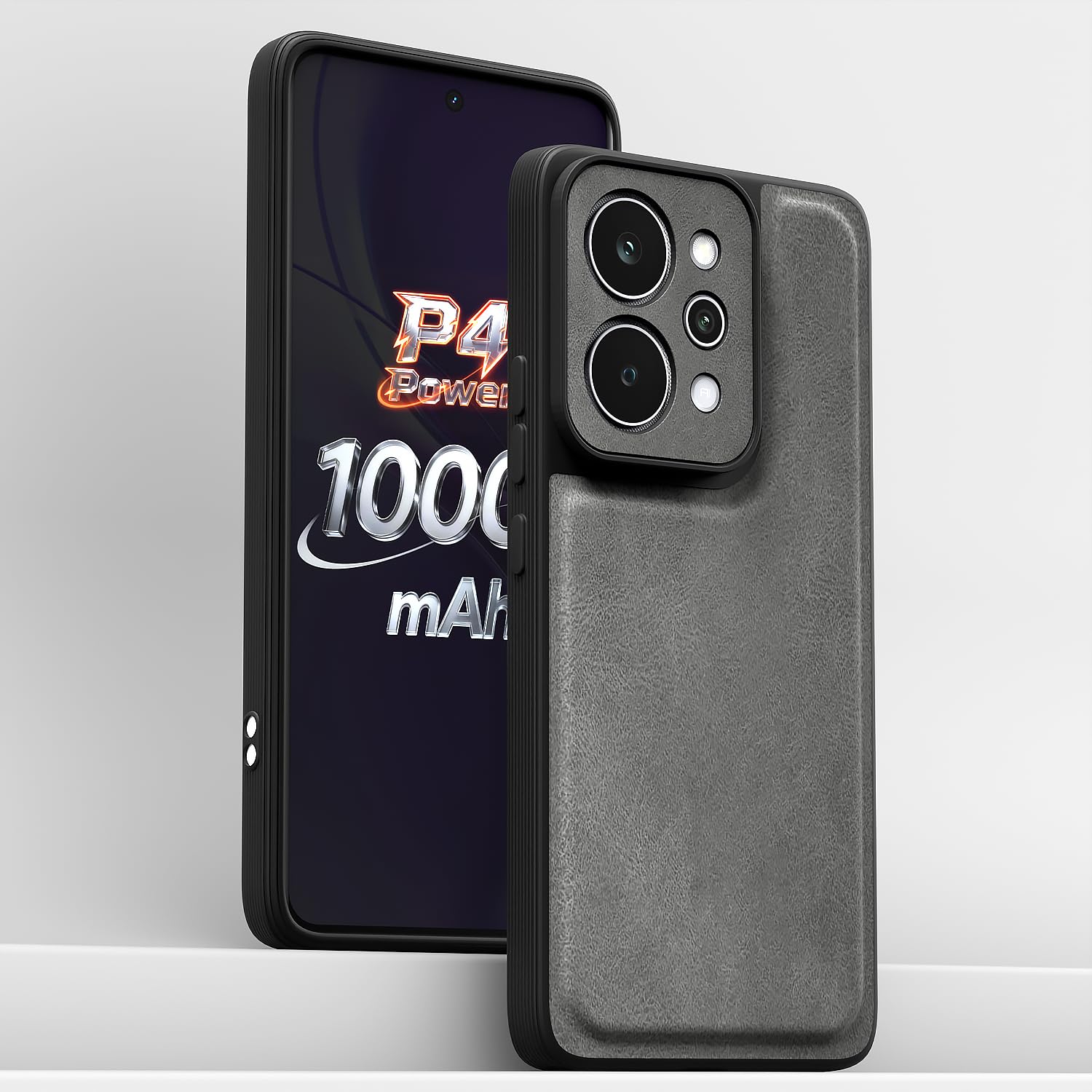 Grey Leather mobile cover for Realme P4 Power 5G – Pikkme – photo 2
