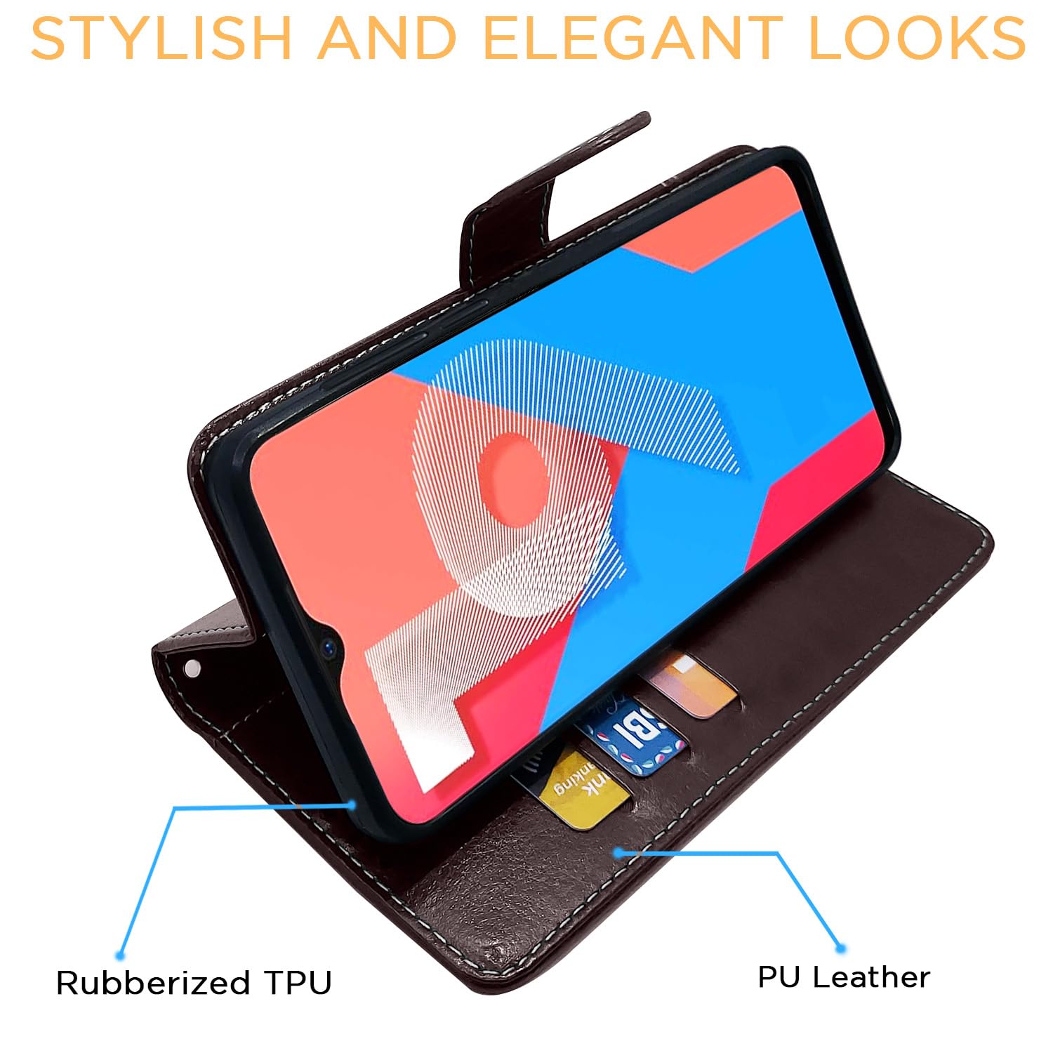 Pikkme Vivo U20/Y19 Magnetic coffee & brown wallet flip cover – photo 5