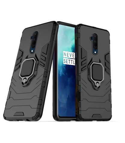 Pikkme black D5 Tough Armor mobile back cover for OnePlus 7T Pro
