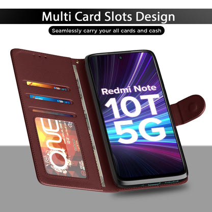 Pikkme Redmi Note 10T/Poco M3 Pro 5G Wallet brown mobile flip cover – photo 5