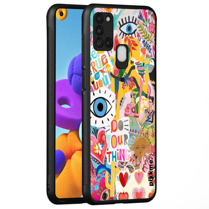 Pikkme mobile back cover for Samsung A21s