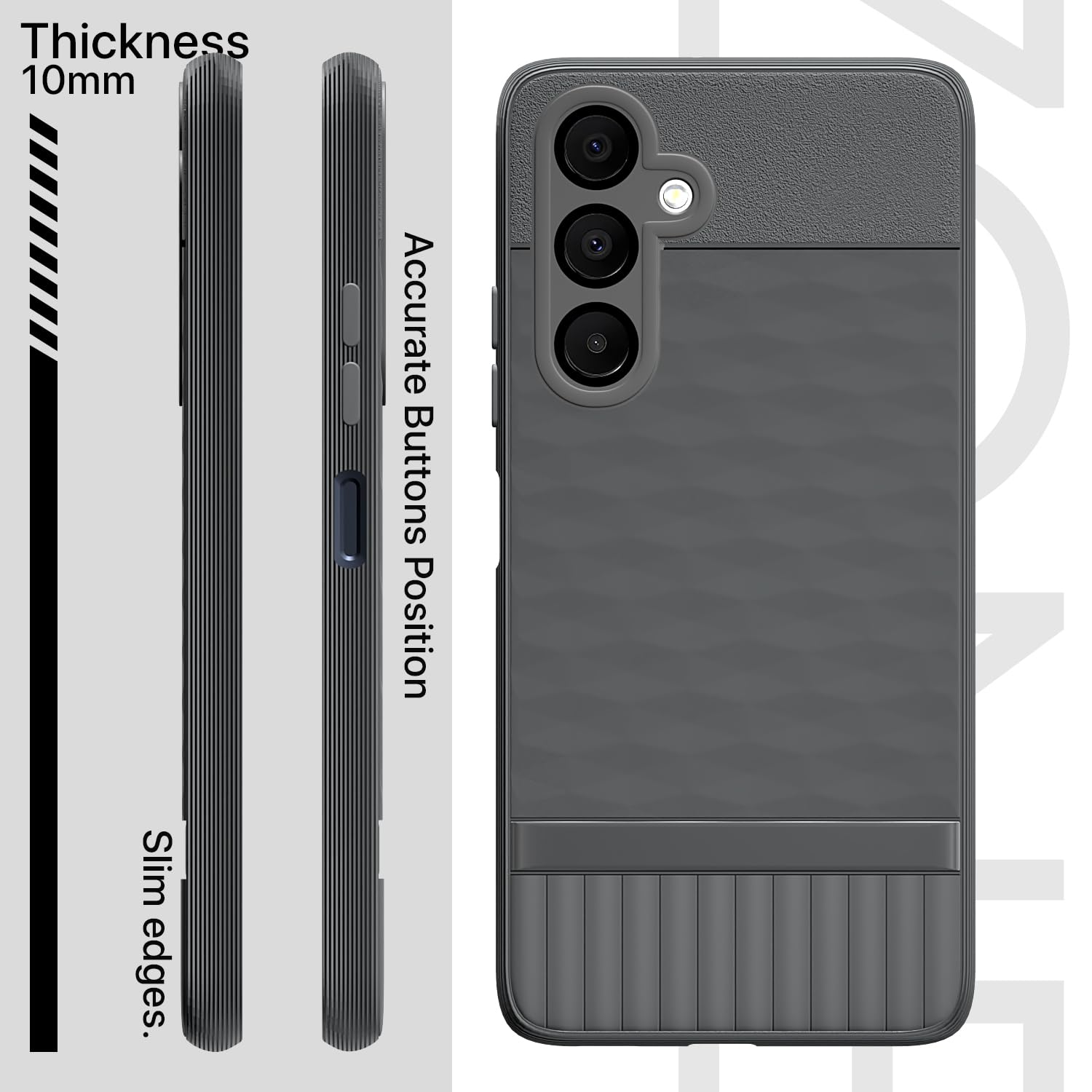 Pikkme Samsung Galaxy A16 5G  Gencase Back Cover (Grey)