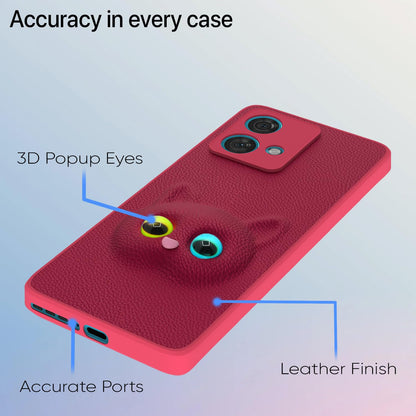Pikkme Moto Edge 40 Neo 5G Kitty Back Cover (Pink)