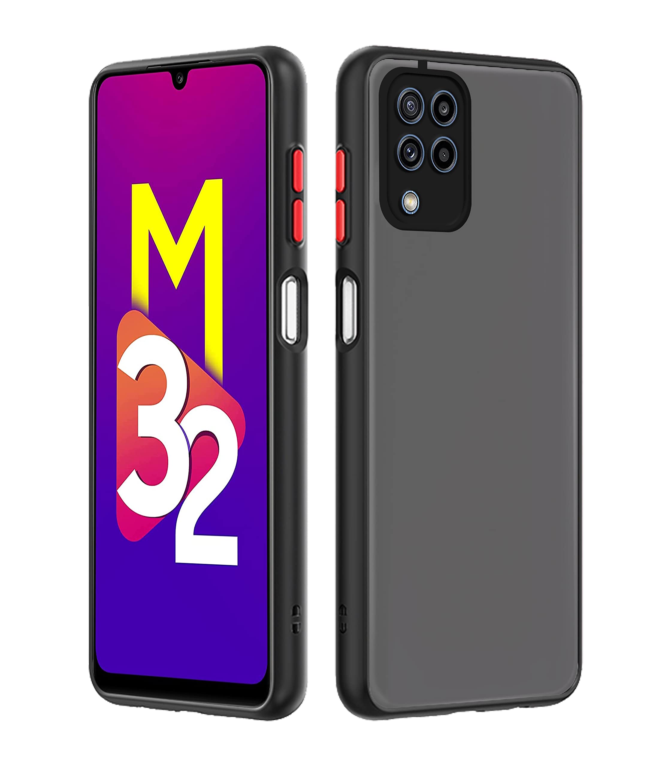 Pikkme Samsung M32/F22 4G black mobile back cover