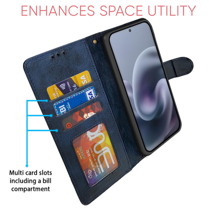Pikkme navy & light blue wallet flip cover for Moto G86 Power 5G – photo 5