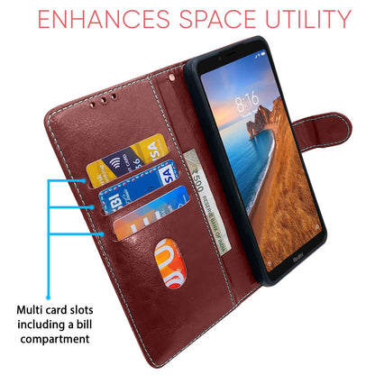Redmi 7A flip case in brown & coffee by Pikkme – photo 3