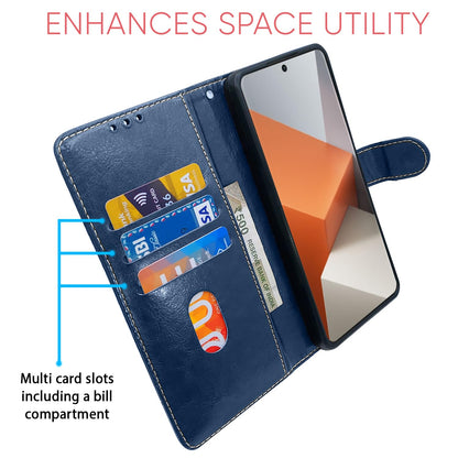 Pikkme blue & brown flip case for Redmi Note 13 Pro Plus 5G – photo 4