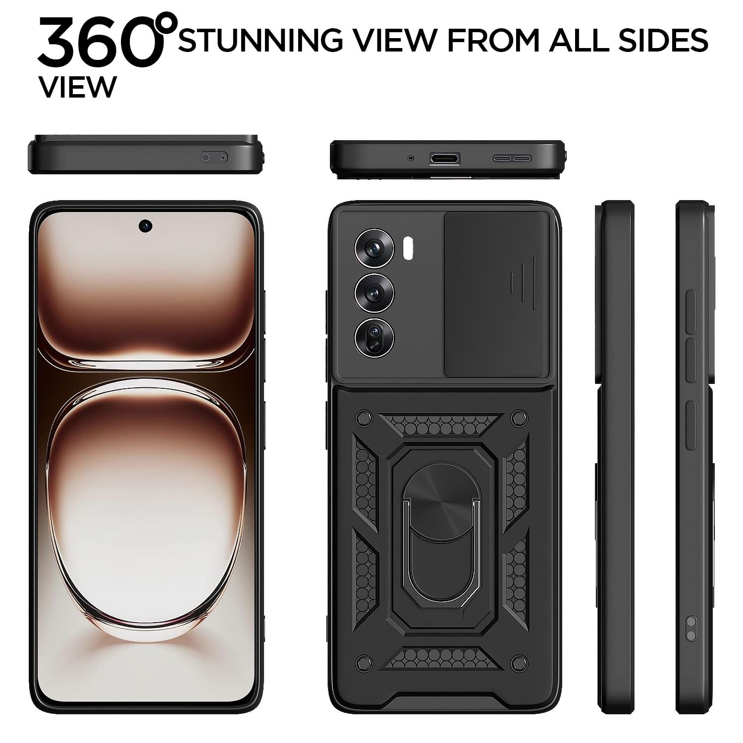 Black mobile back cover for Oppo Reno 12 5G – Pikkme – photo 5