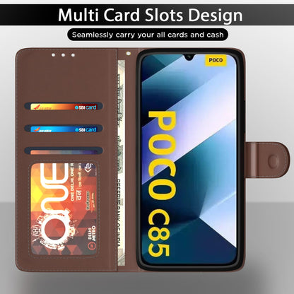 Pikkme Poco C85 5G tan wallet flip cover – photo 5