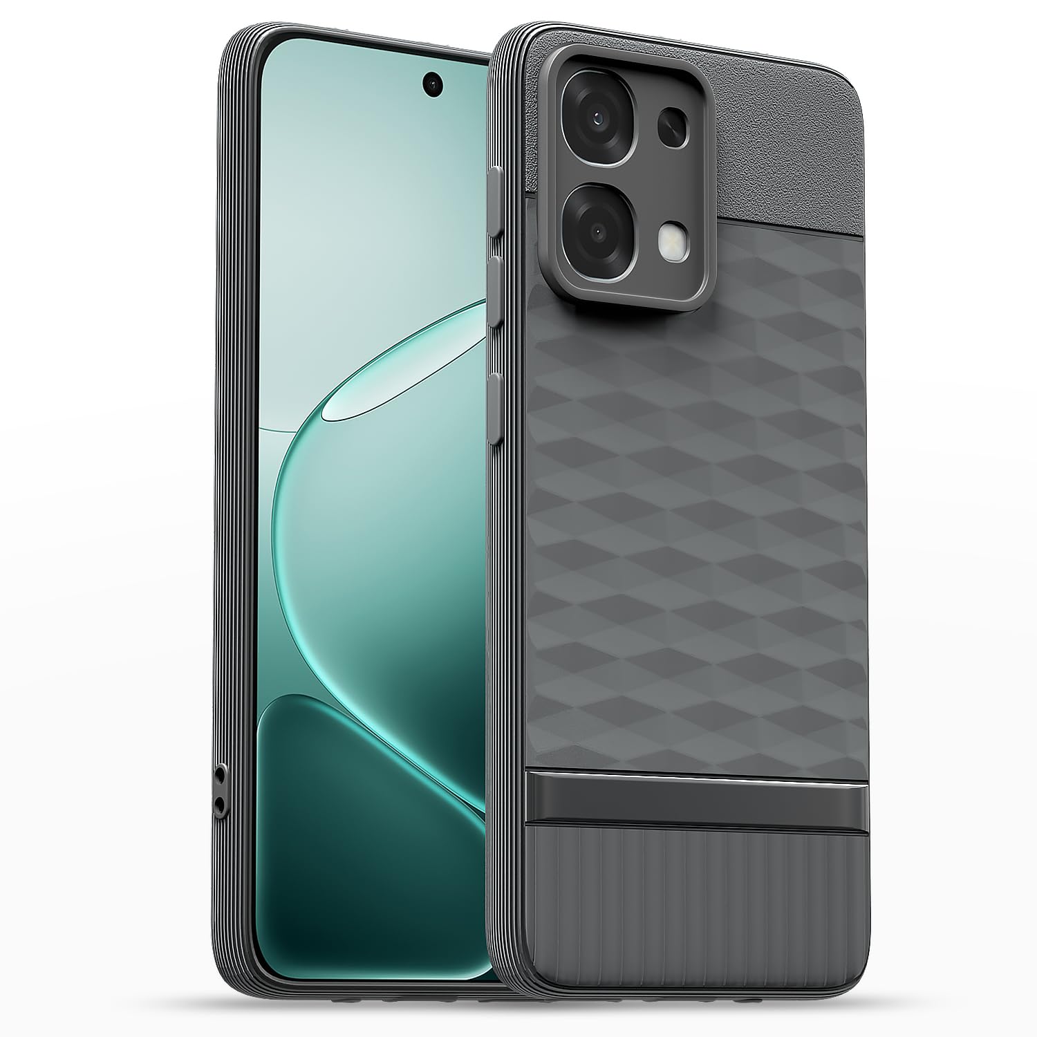 Pikkme grey Silicone mobile back cover for Oppo F31/F33 5G