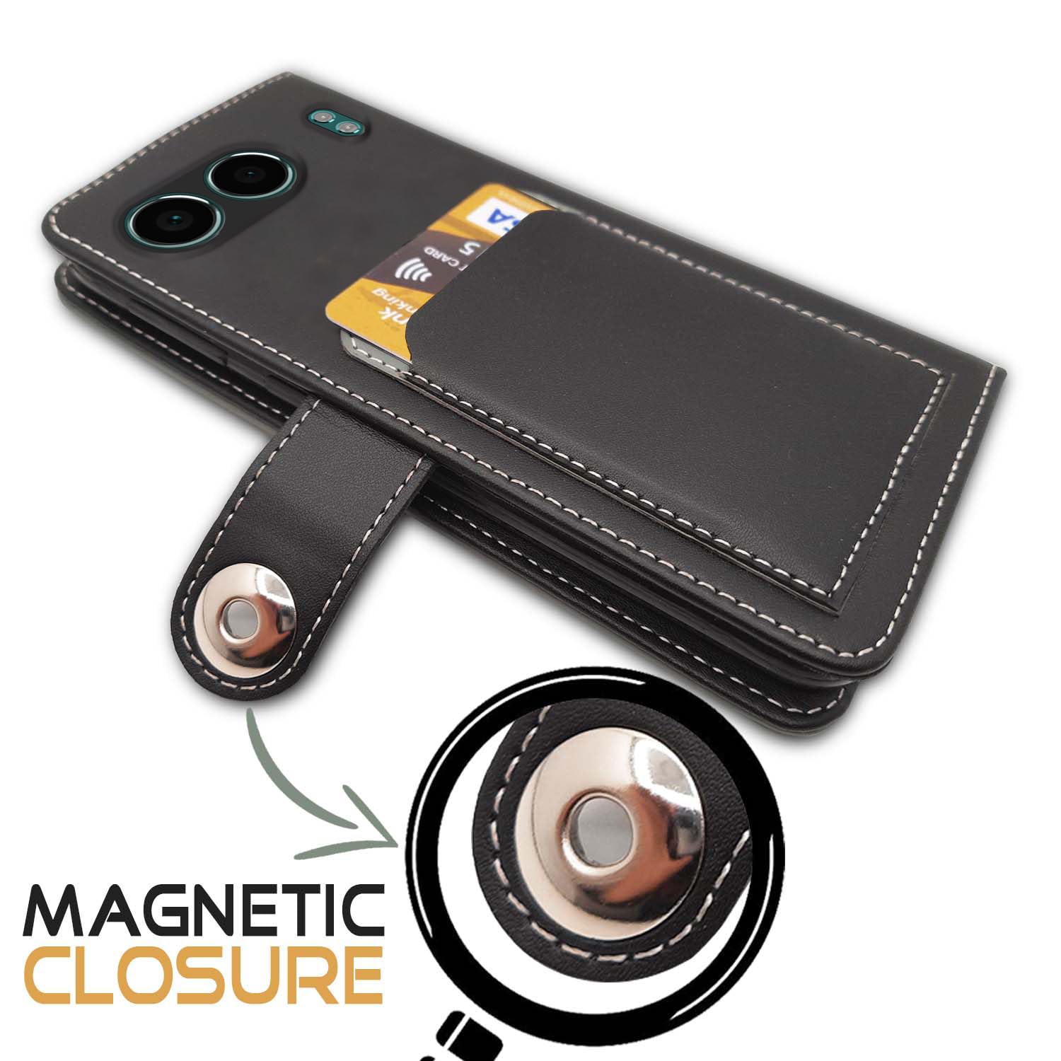 Pikkme OnePlus Nord 4 5G Contrast flip Cover (Grey)
