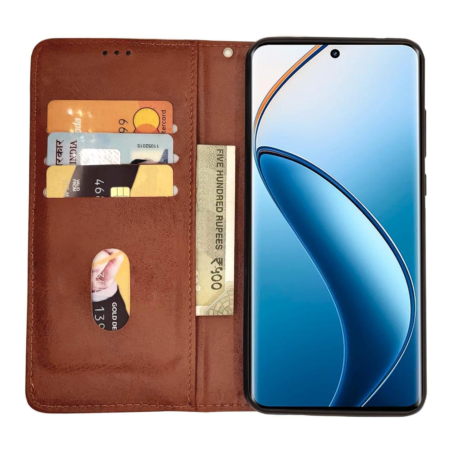 Pikkme Realme 12 Pro/12 Pro Plus 5G brown flip case – photo 3