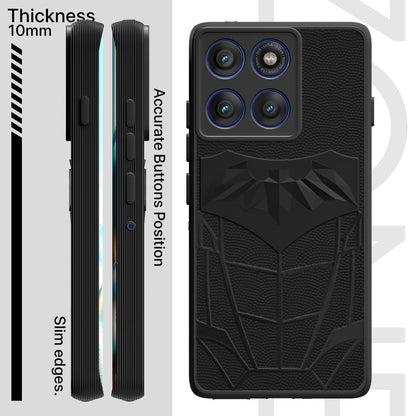 Pikkme Motorola Moto Edge 60 Pro 5G Shockproof Stylish Cartoon Back Cover (Black)