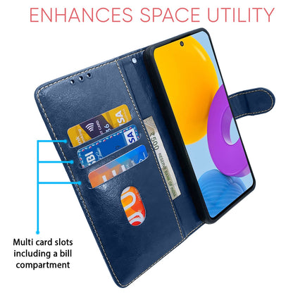 Samsung M52 5G Magnetic flip cover in blue & brown by Pikkme – photo 3