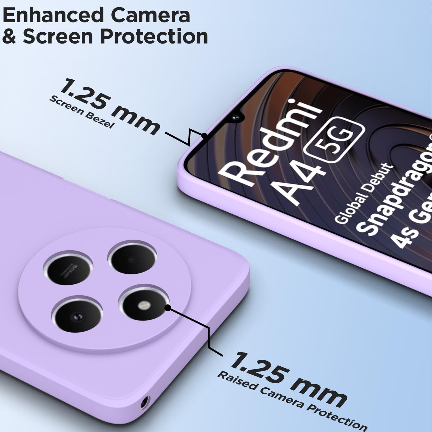 Pikkme Redmi A4/14C/Poco C75 5G Matte purple mobile back cover – photo 2