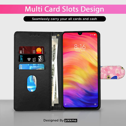 Pikkme Redmi Note 7/Note 7 Pro/Note 7s Wallet pink flower flip case – photo 2