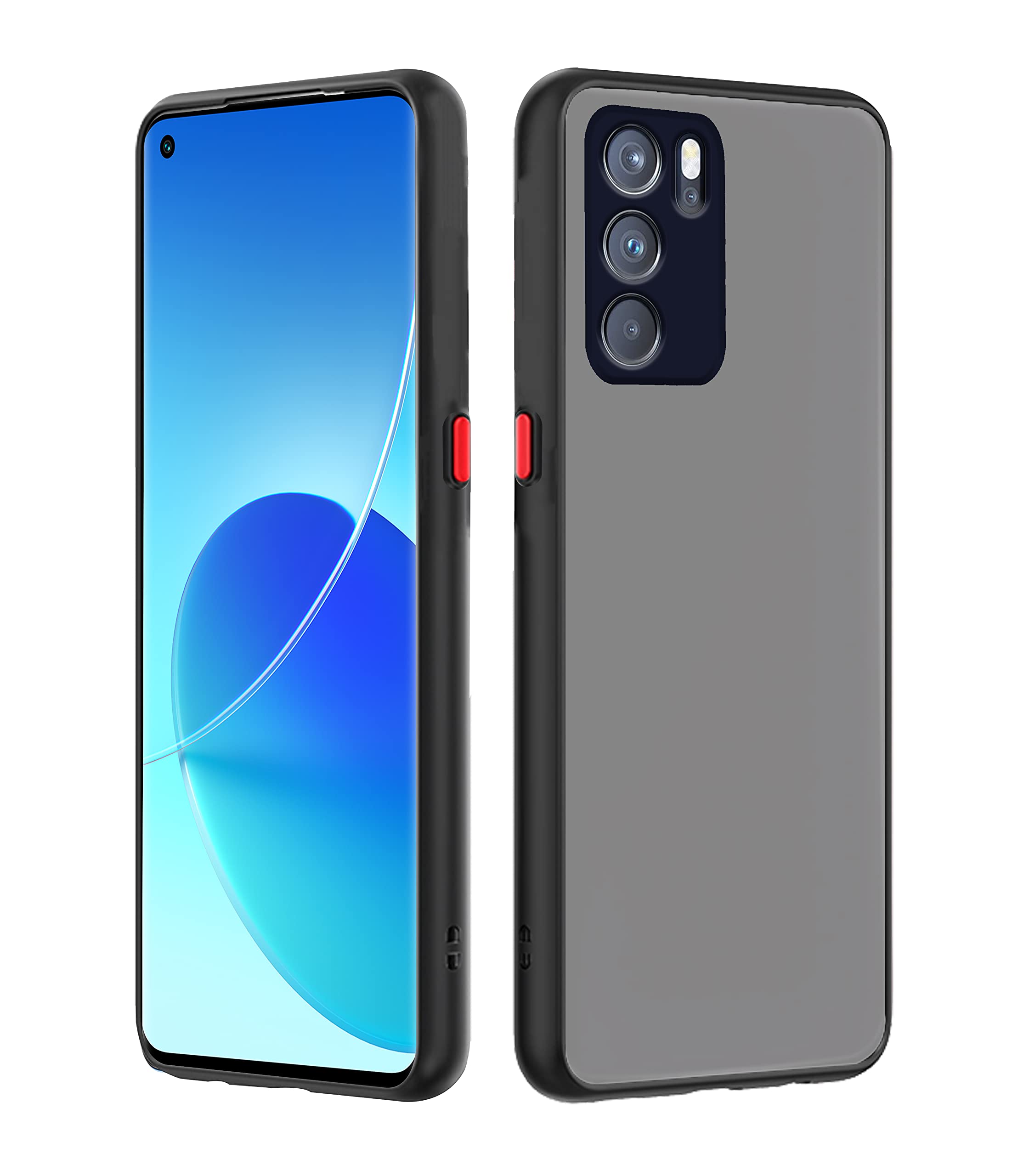 Pikkme black back cover for Oppo Reno 6 Pro 5G