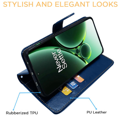 OnePlus Nord 3 5G Magnetic mobile flip cover in blue & brown by Pikkme – photo 5