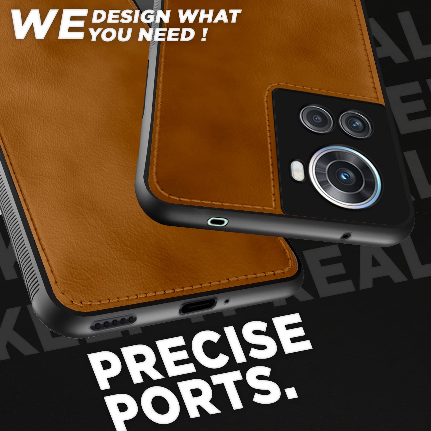 OnePlus 10R 5G Leather back cover in brown by Pikkme – photo 3
