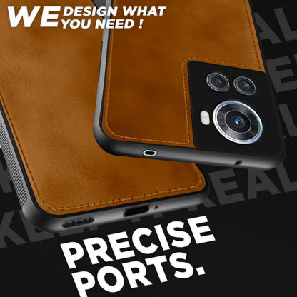 OnePlus 10R 5G Leather back cover in brown by Pikkme – photo 3