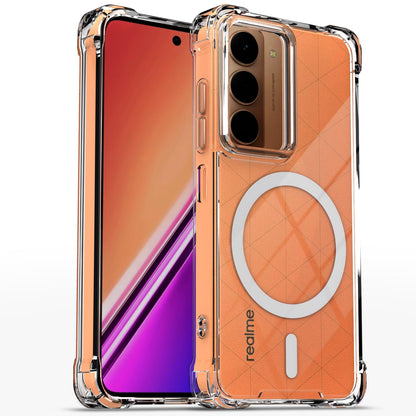 Realme Narzo 80x/P3x/14X 5G mobile back cover in transparent mag-safe by Pikkme