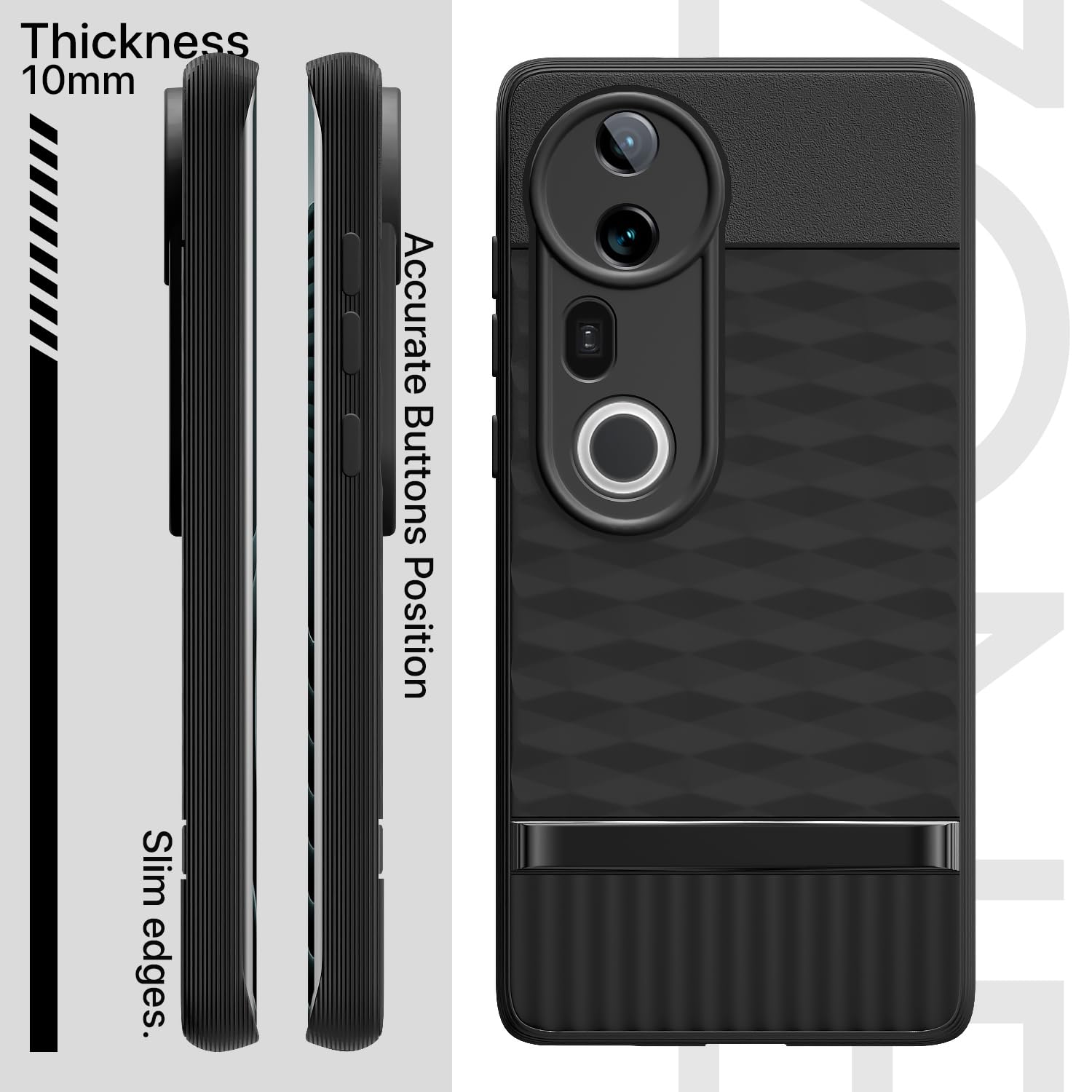 Pikkme Vivo T4 Ultra 5G Shockproof Soft Flexible Gencase Back Cover (Black)