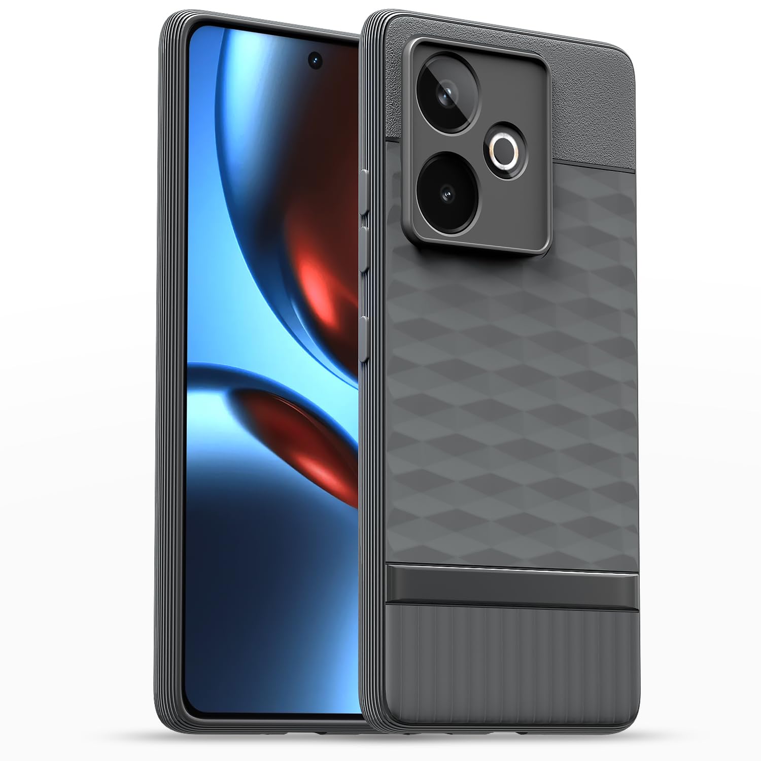 Pikkme Realme GT 7 5G / GT 7T 5G Shockproof Soft Flexible Gencase Back Cover (Grey)