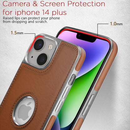 Pikkme chrome brown Leatherback phone cover for iPhone 14 Plus – photo 4
