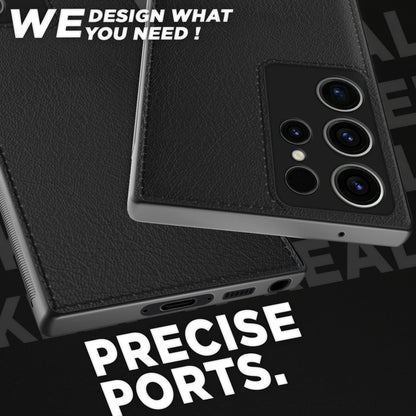 Pikkme Samsung Galaxy S23 Ultra 5G Leatherback Back Case | Black