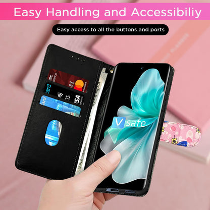 Pikkme Vivo V30 5G pink flower flip case – photo 4
