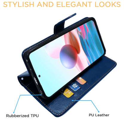 Pikkme blue & brown Magnetic flip case for Redmi Note 10 Pro/Note 10 Pro Max – photo 5