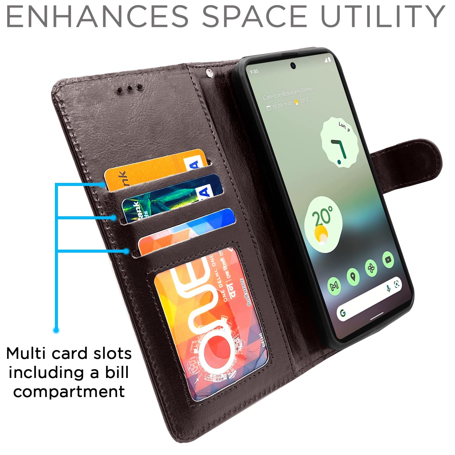 Coffee Wallet flip cover for Google Pixel 6a – Pikkme – photo 5