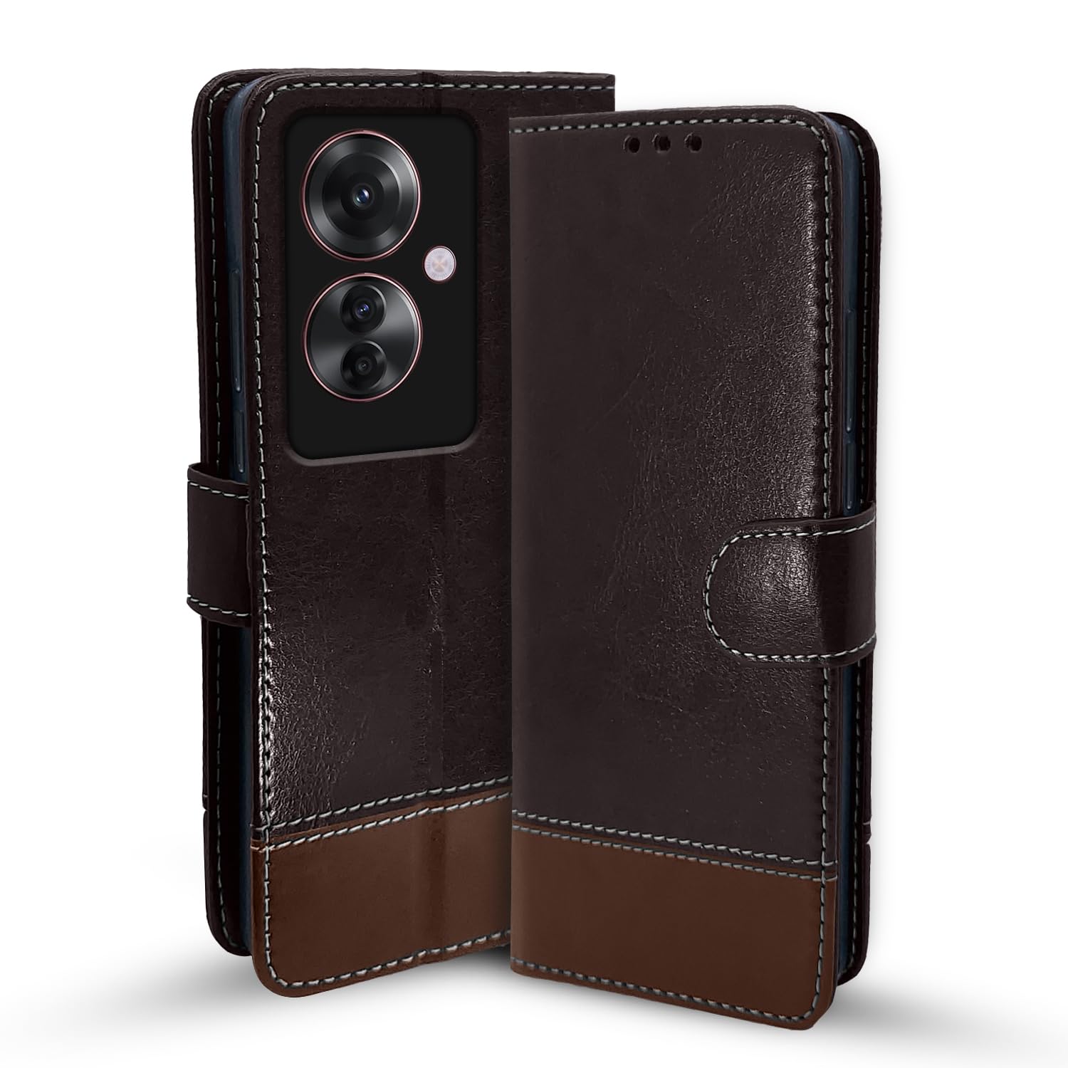 Pikkme OPPO F25 Pro 5G coffee & brown flip cover