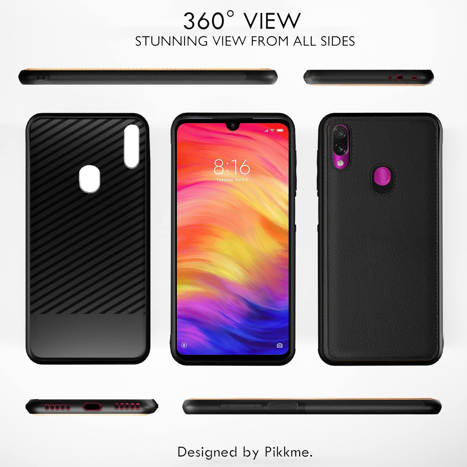 Pikkme black Leather mobile cover for Redmi Note 7 Pro/Note 7/Note 7S – photo 2