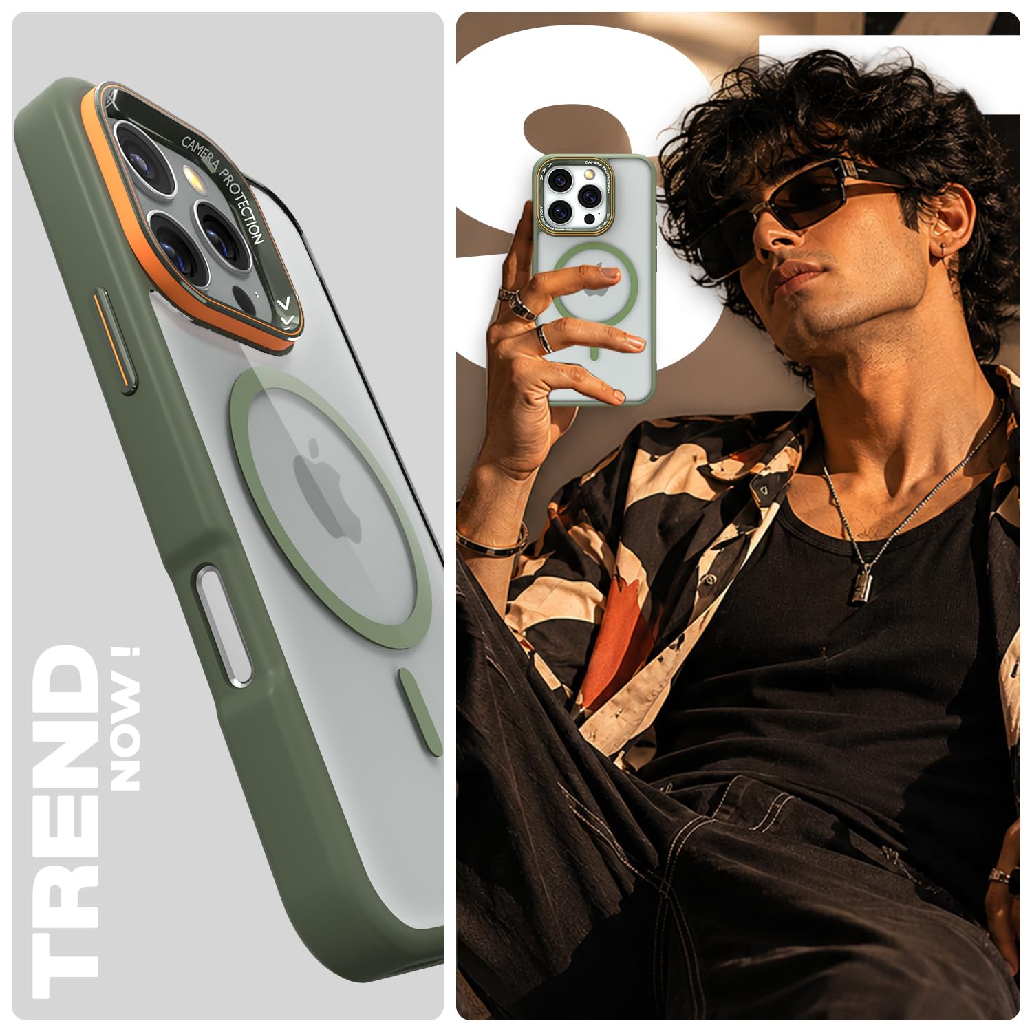 iPhone 16 Pro MagSafe mobile back cover in green mag-safe by Pikkme – photo 7