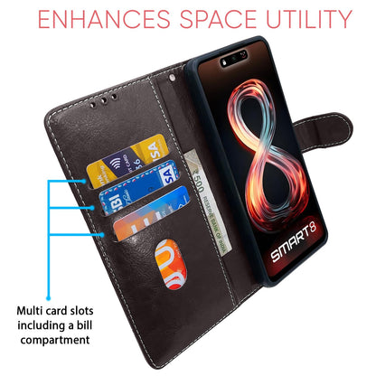 Coffee & brown mobile flip cover for Infinix Smart 8 – Pikkme – photo 4