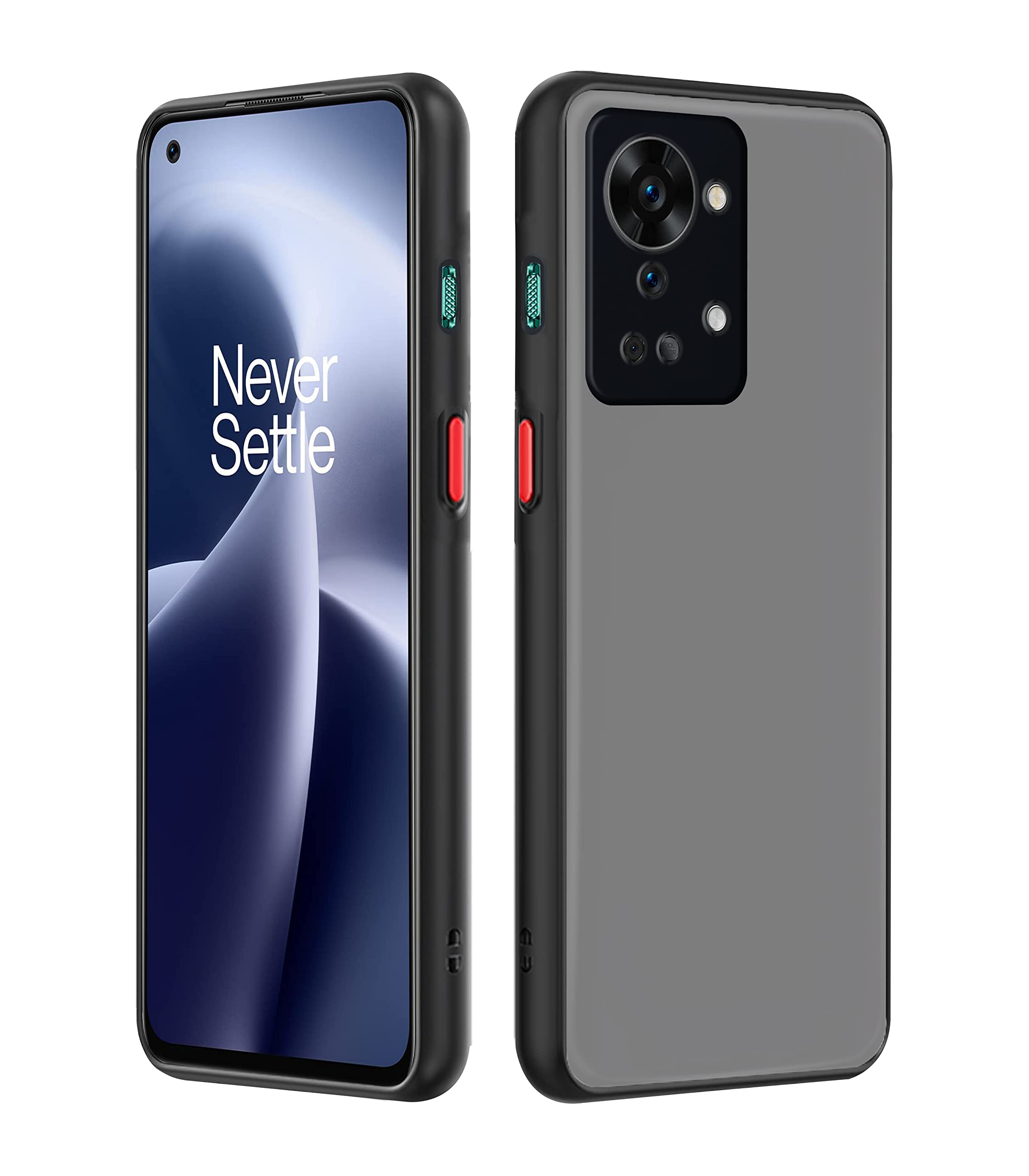 OnePlus Nord 2T 5G Hybrid back cover in black by Pikkme