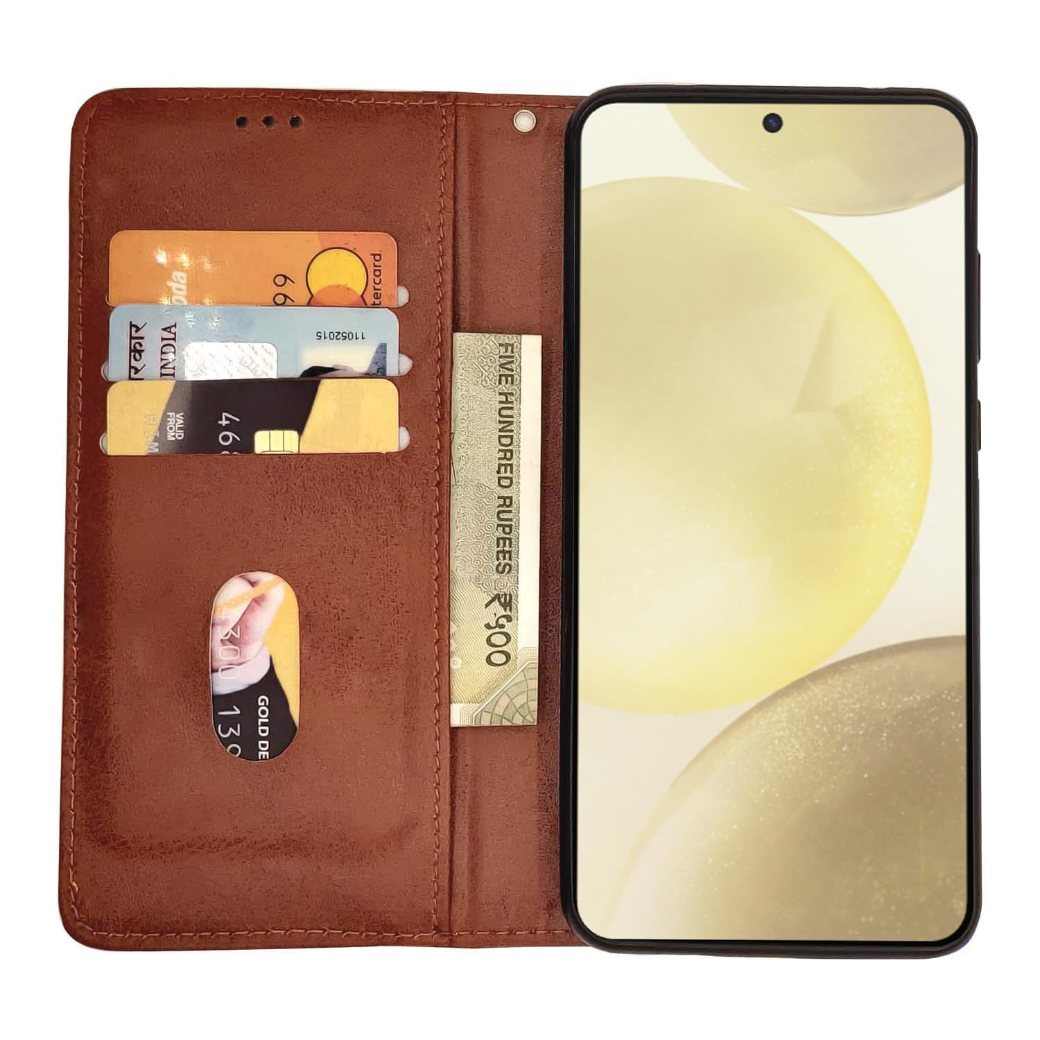 Pikkme brown Magnetic mobile flip cover for Samsung S24 5G – photo 3