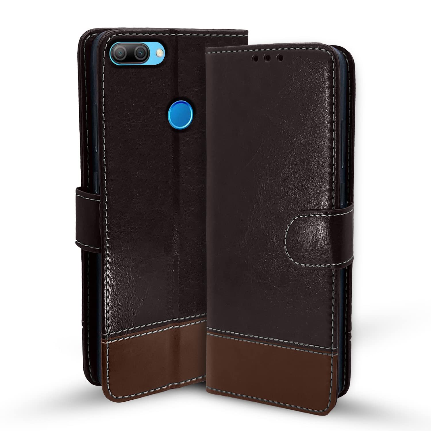 Coffee & brown wallet flip cover for Honor 9n – Pikkme