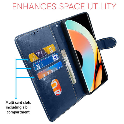 Pikkme Realme 10 Pro Plus 5G Magnetic blue & brown mobile flip cover – photo 4