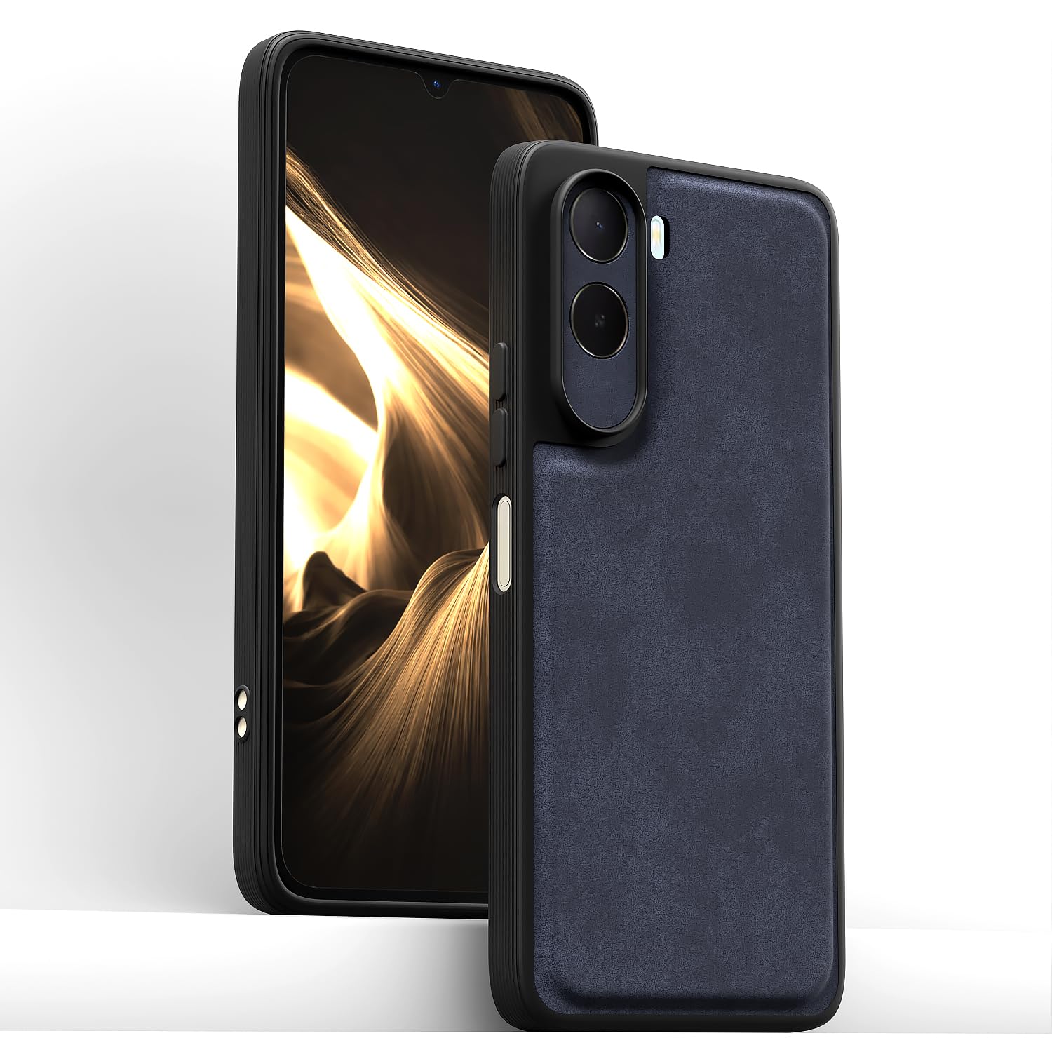 Pikkme Redmi A7 Pro/Poco C85x 5G Leather blue mobile cover – photo 2