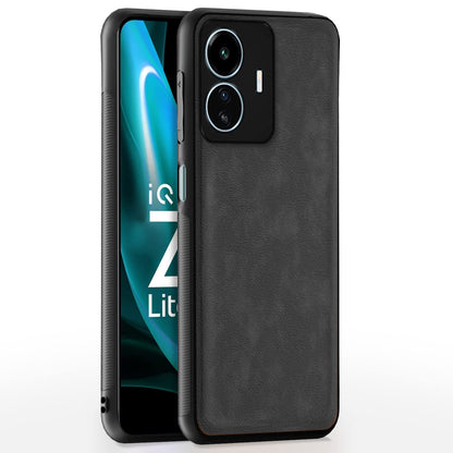 Pikkme grey Leather mobile back cover for iQOO Z6 Lite 5G
